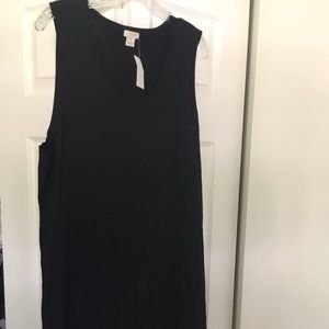 COPY - Jcrew Black Cotton Sleeveless Midi Dress NWT
